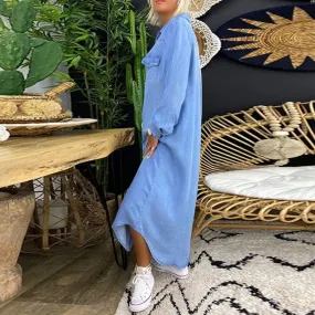 Bequemes Denim-Kleid