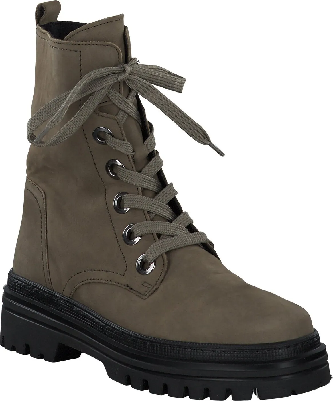 Damen-Schnürboots 102692990012 (Oliv)