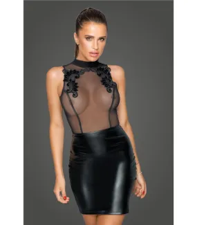 F222 Power Wetlook Tüll Minikleid | Noir Handmade- online günstig kaufen!