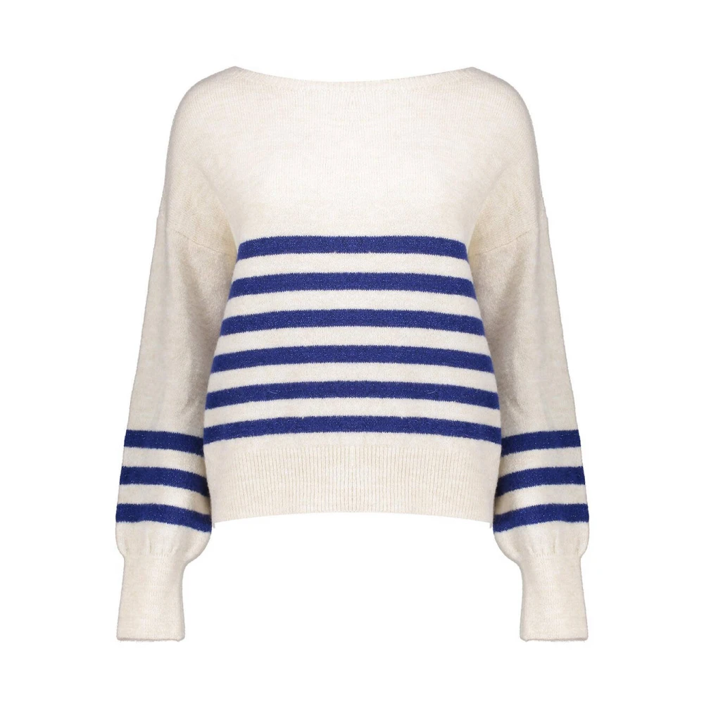 Gestreifter Lurex-Pullover