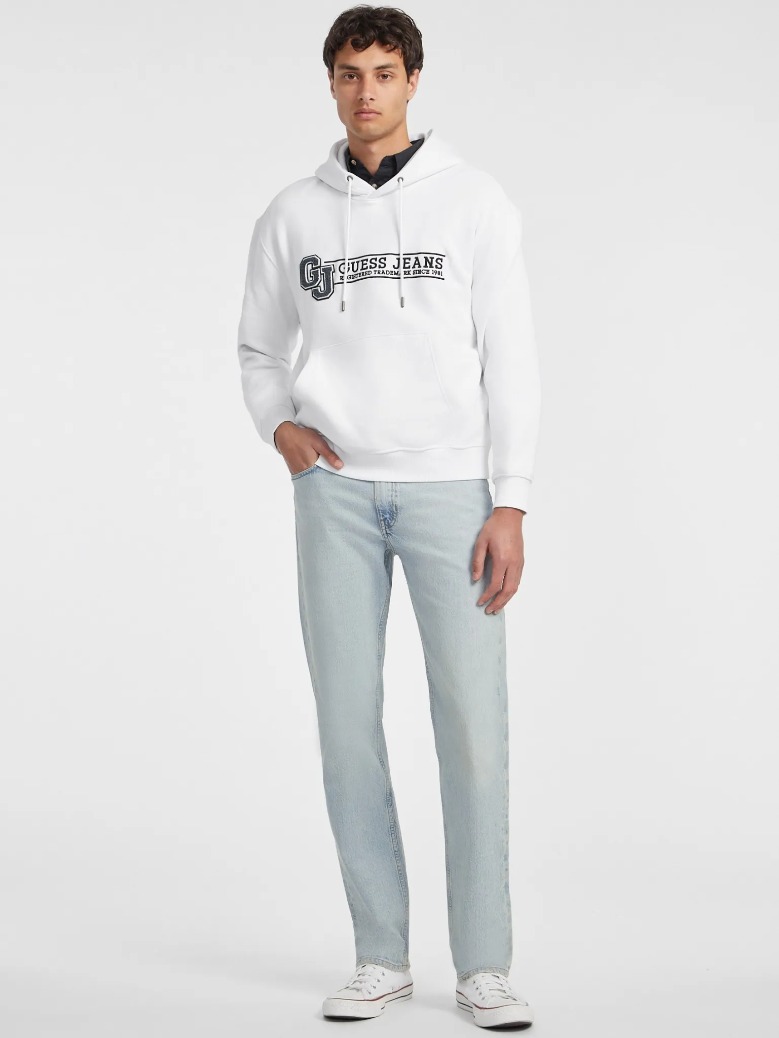 GUESS JEANS Logo-Patch Hoodie 10758959