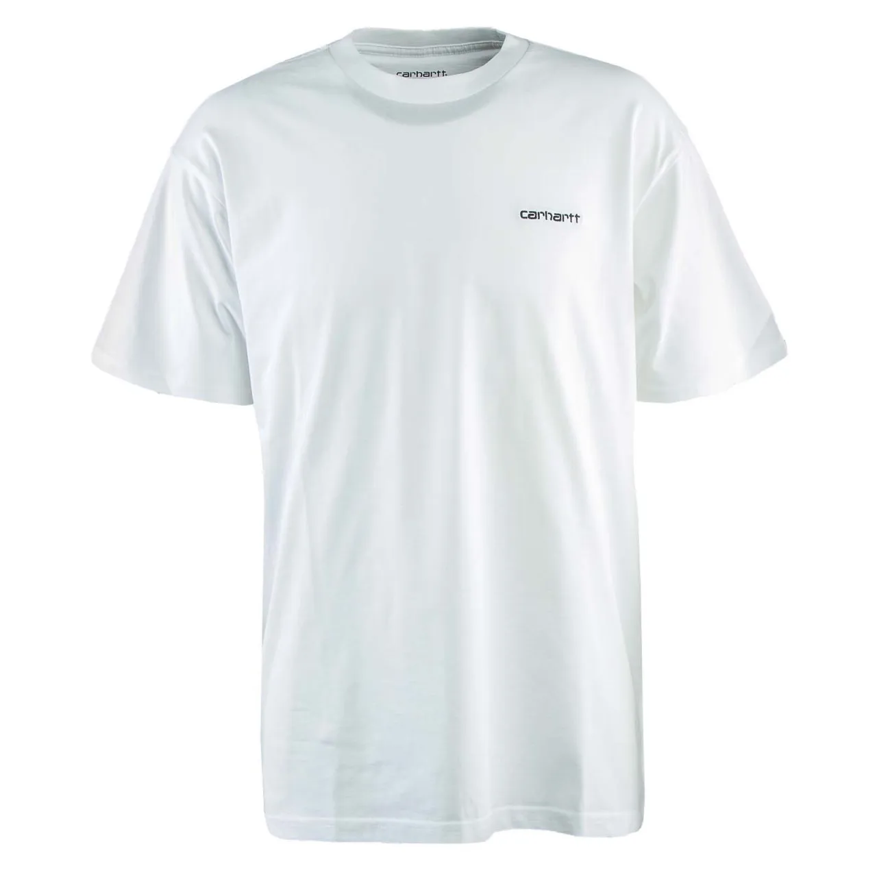 Herren T-Shirt - Script Embroidery - White / Black