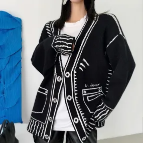 Limono | Graffiti 2D Cartoon Strickjacke