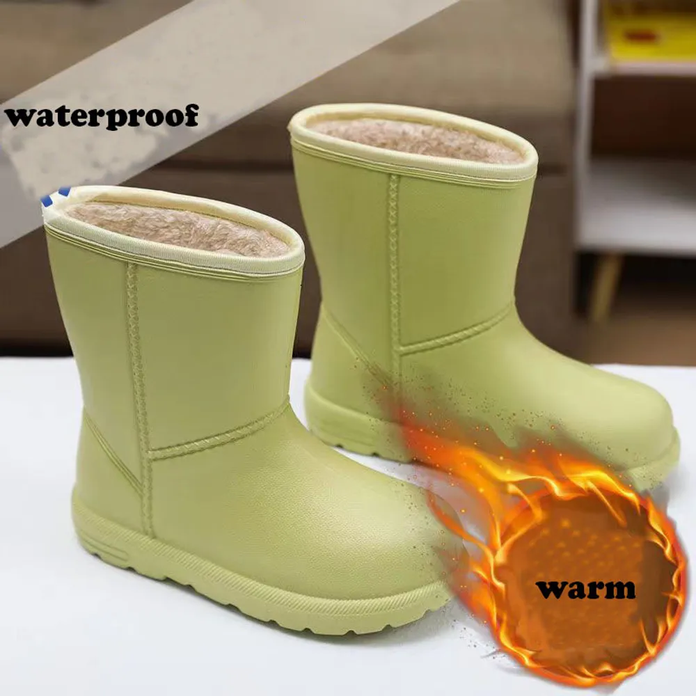 Neue Frauenschuhe im Freien wasserdichte Frauenschuhe Eva Kurzer Regen neuer Winter warmer Designer Plüsch Schneestiefel Feste F