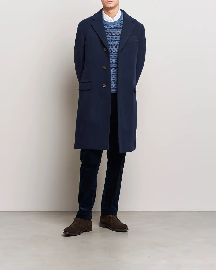Paddock Wool Coat Navy