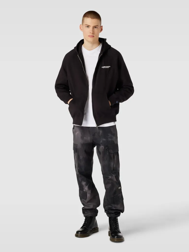Pegador Sweatjacke mit Label-Print Modell 'ABNA RAGLAN' (black) online kaufen