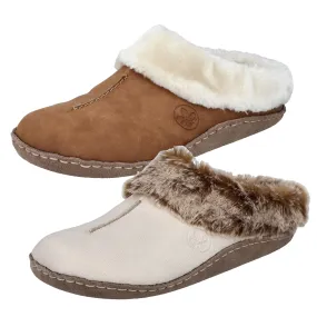 Rieker Damen Pantoffeln Hausschuhe Warmfutter