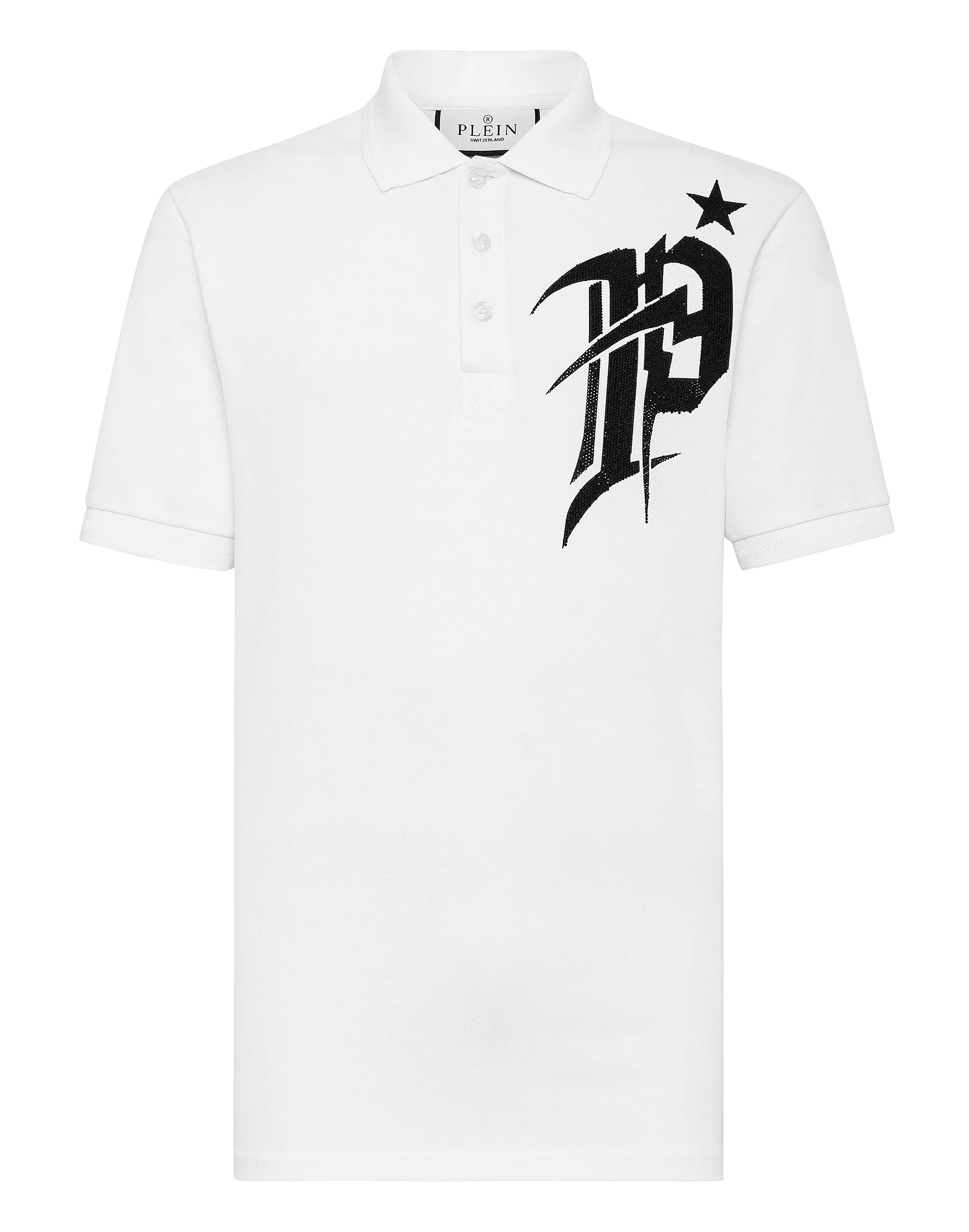 Slim Fit Polo shirt SS Gothic Plein with Crystals