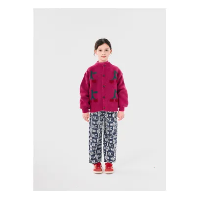 Strickjacke Cherry Intarsia | Rosa