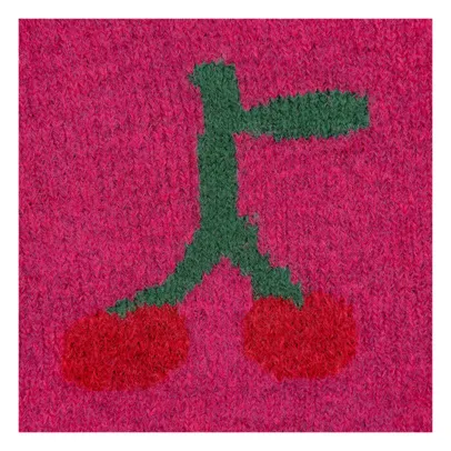 Strickjacke Cherry Intarsia | Rosa